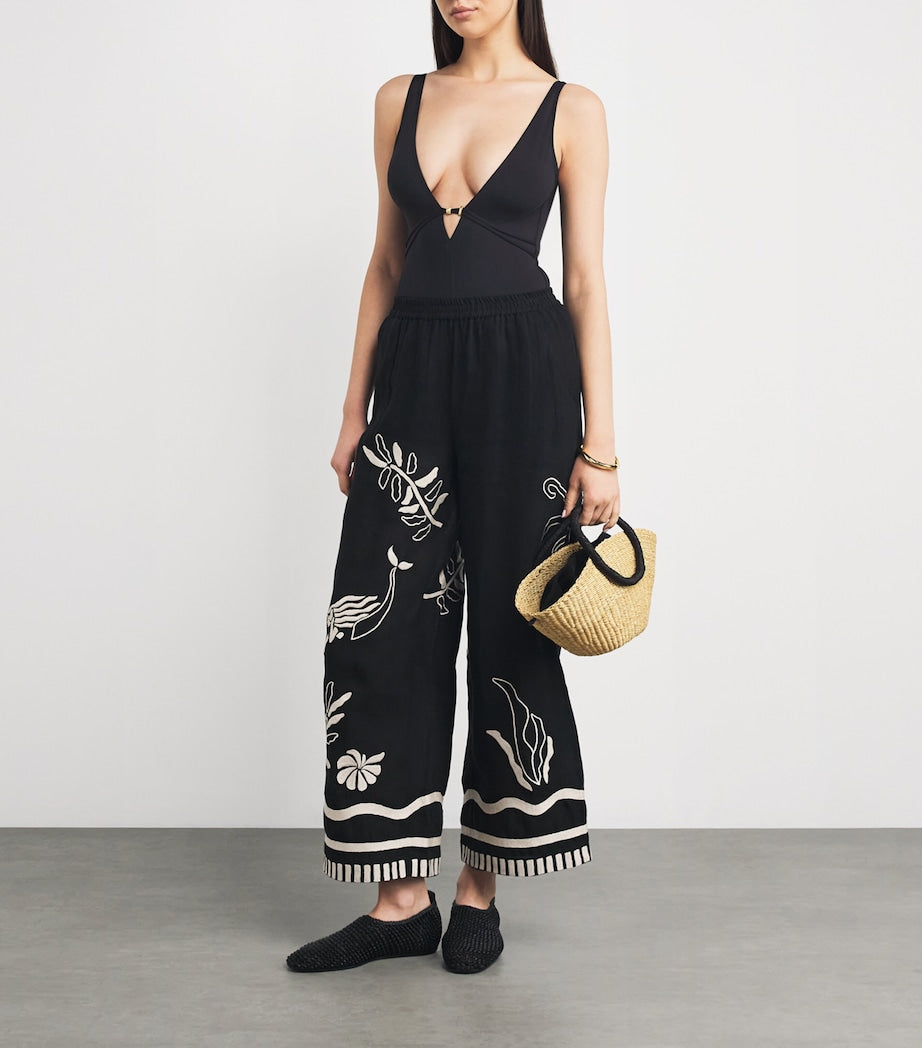 Eres Black Lagon Plunge Swimsuit