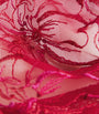 Red Embroidered Fleurs Tanga