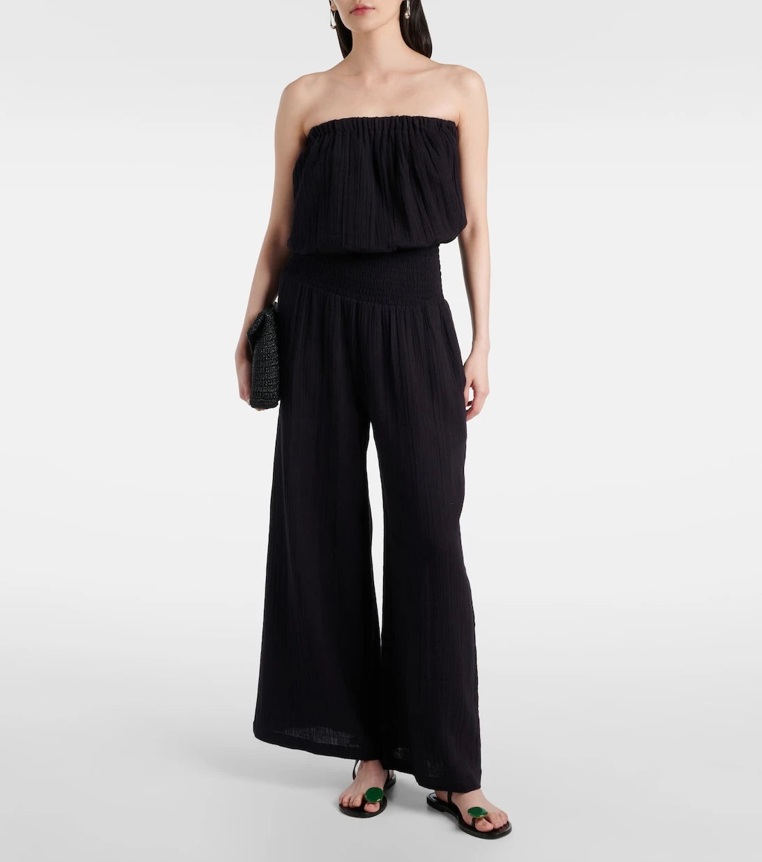 Melissa Odabash - Naomi strapless cotton jumpsuit