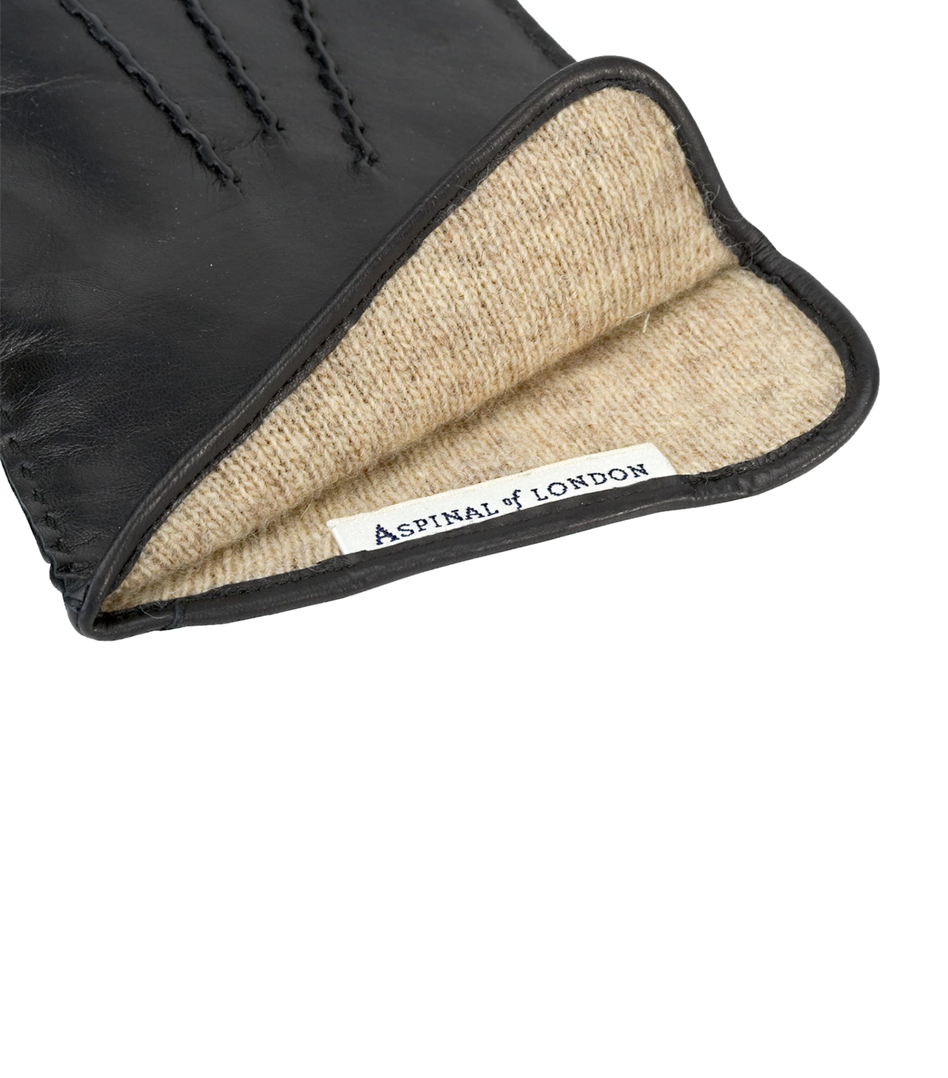 Men's Wool-Cashmere Lined Leather Gloves (Large)