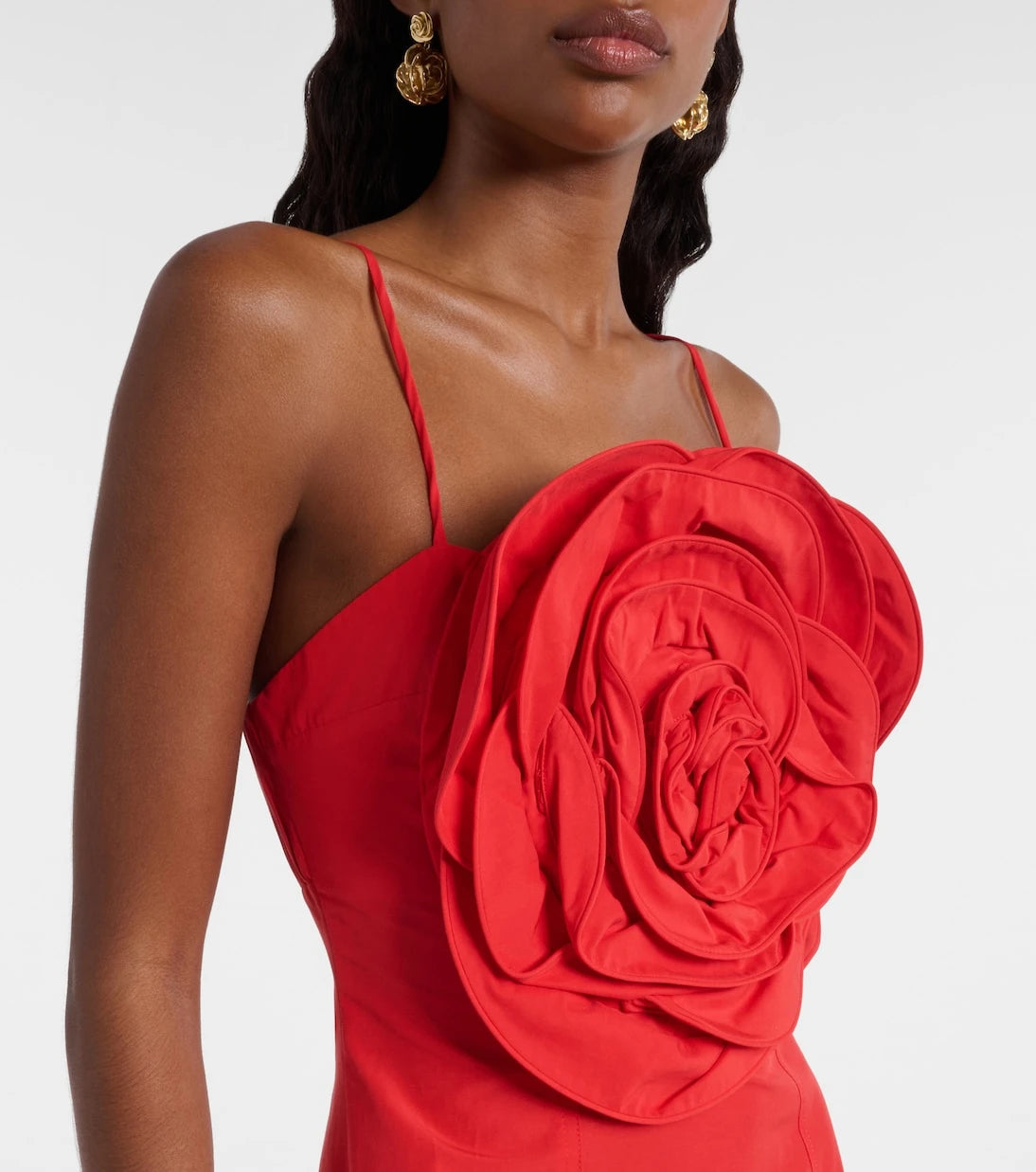 Farm Rio - Floral-appliqué balloon minidress
