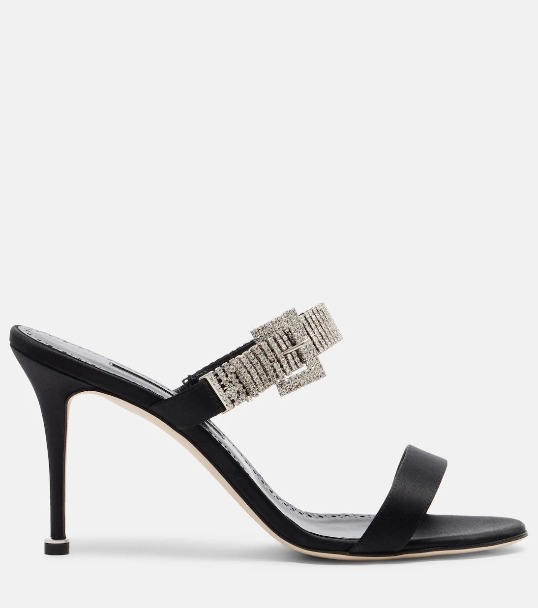 Manolo Blahnik - Fibolta 90 embellished satin mules