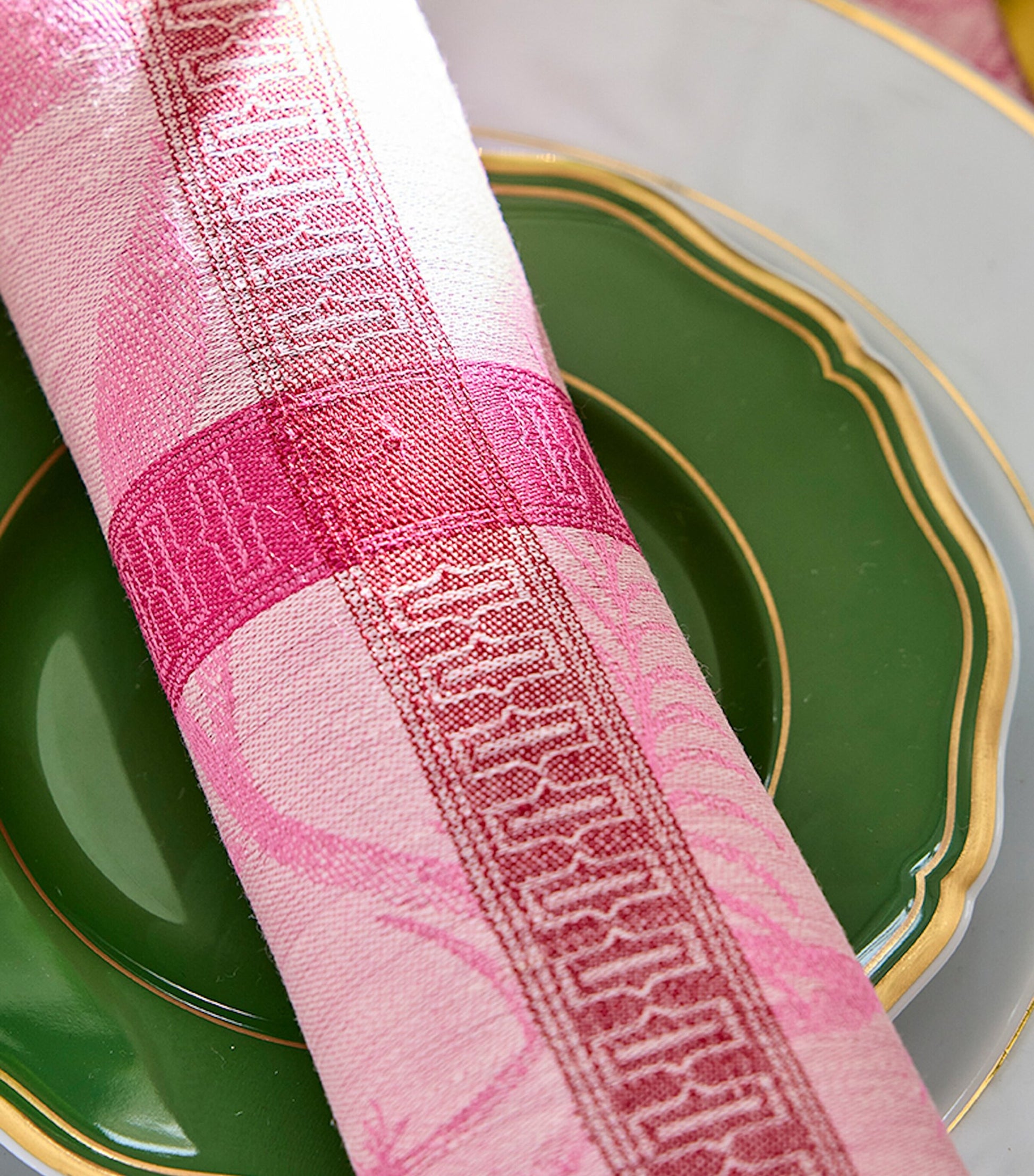 Le Jacquard Français Linen À L’Orangerie Napkin