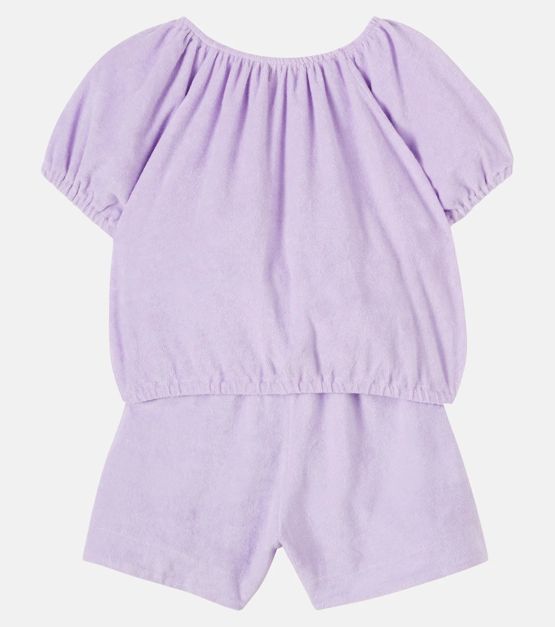 Cozmo - Judy cotton-blend terry top and shorts set