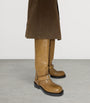 Burberry Brown Leather Saddle Knee-High Boots