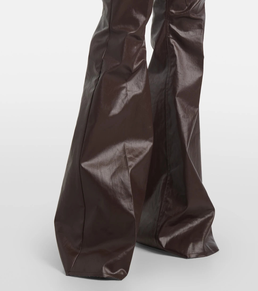 Rick Owens - High-rise coated canvas straight pants