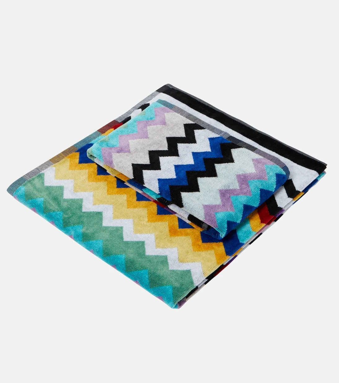 Missoni - طقم منشفتين زيغ زاج قطنية تيري