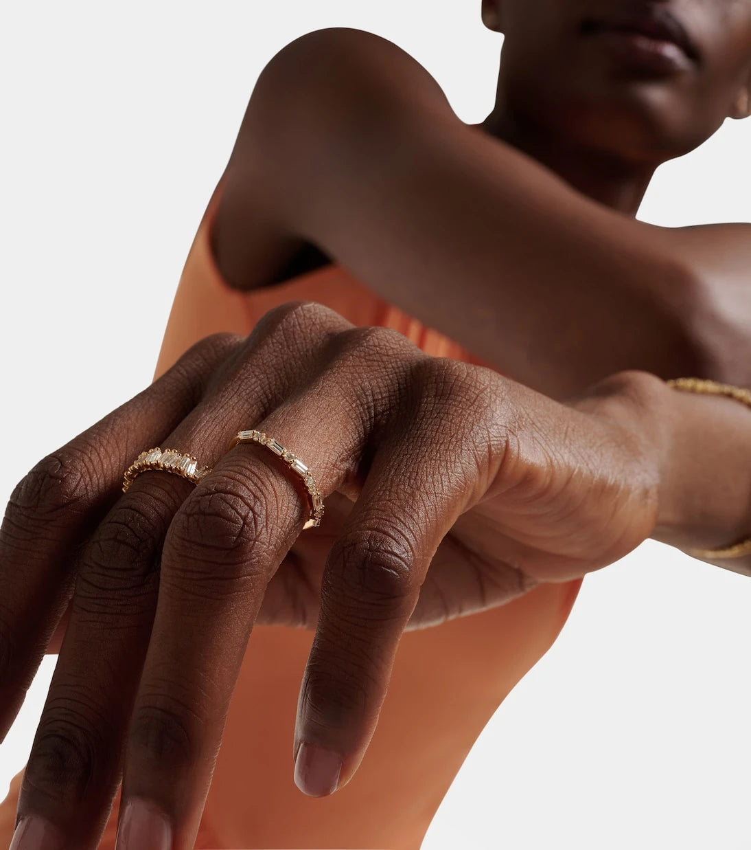 Suzanne Kalan - 18kt yellow gold ring with diamonds