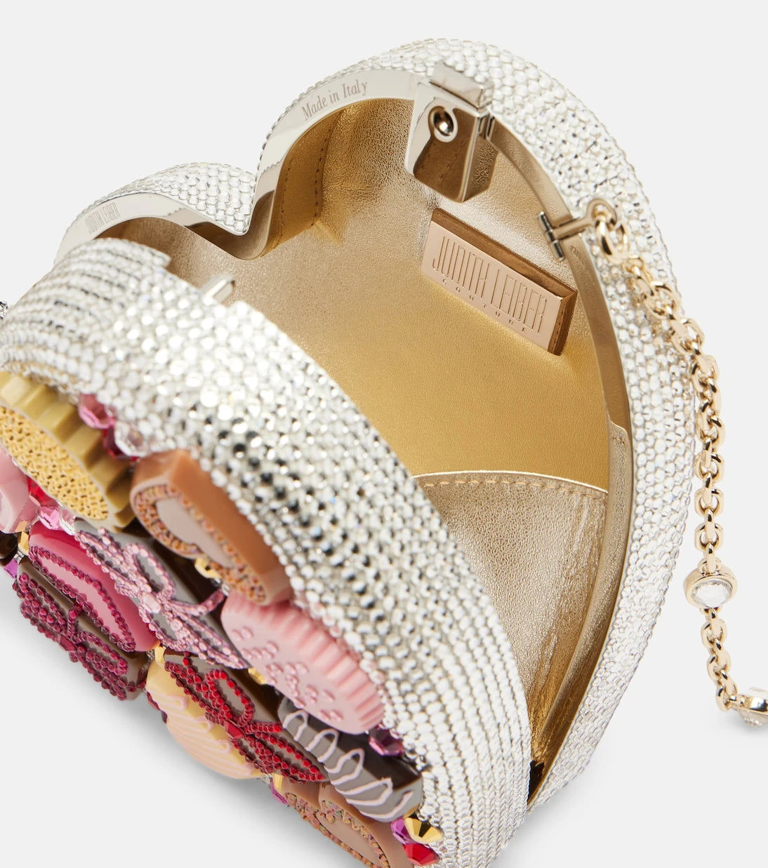 Judith Leiber Couture - Heart Small crystal-embellished clutch