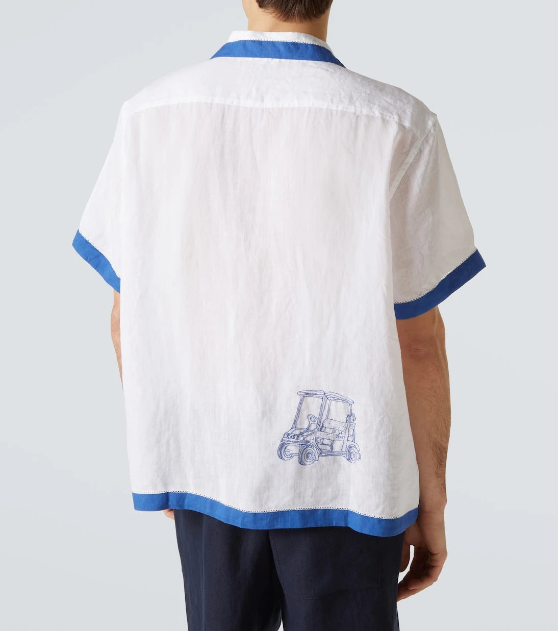 Bode - Club Champion embroidered linen shirt