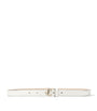 Jimmy Choo White Leather Mini Helina Belt