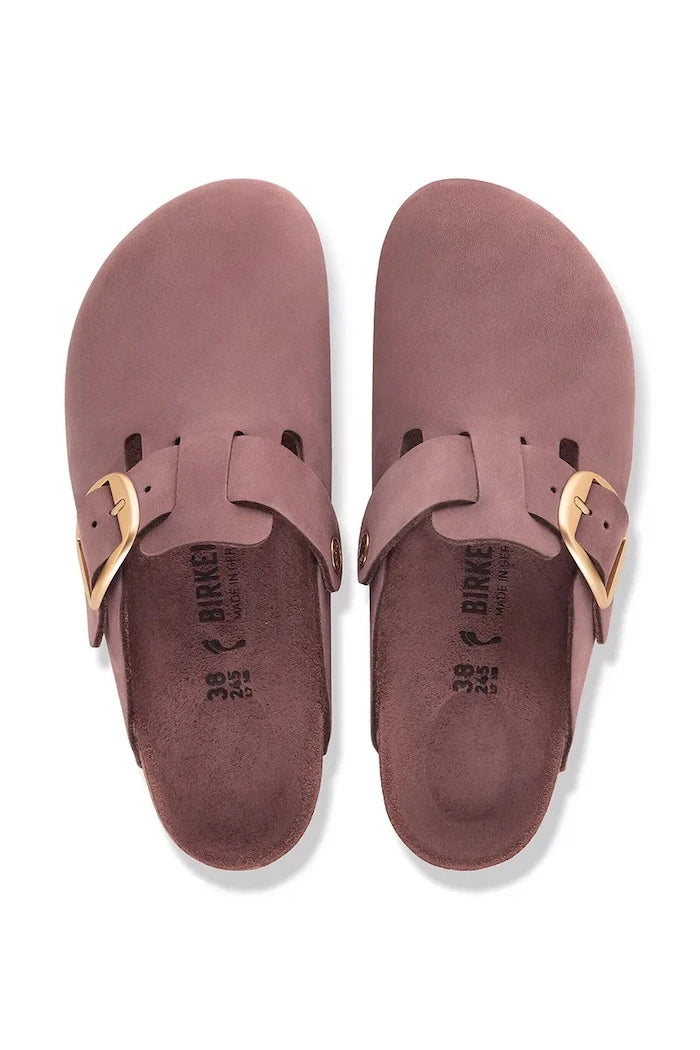 Birkenstock kadın nubuk terlik Boston Big Buckle Nubuck Leather