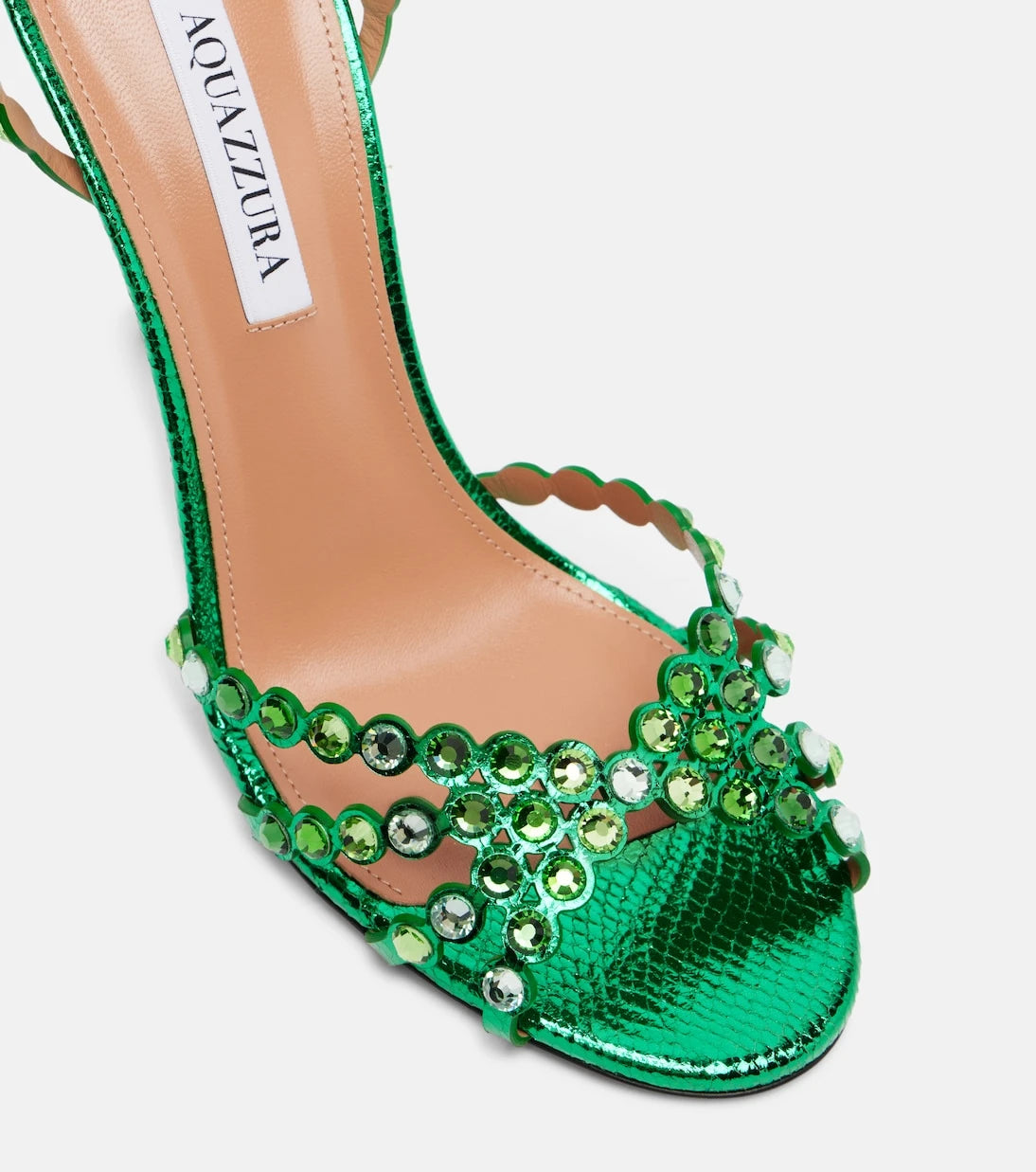Aquazzura - Tequila 105 embellished leather sandals
