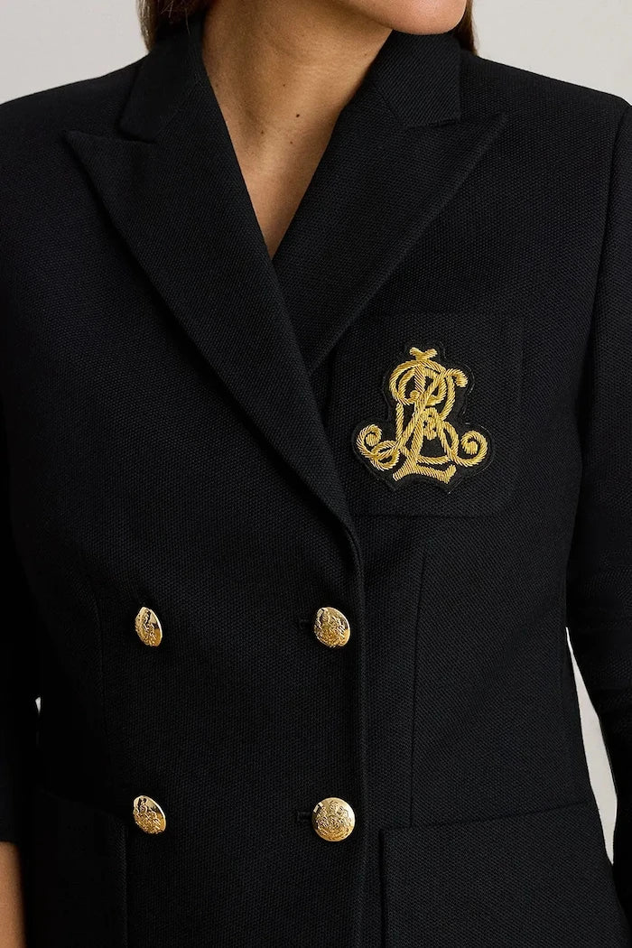 Lauren Ralph Lauren pamuklu ve elastan karışımlı kruvaze ceket