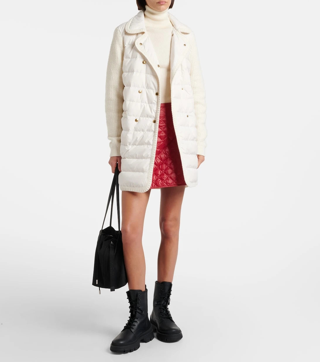 Moncler - Down-paneled wool and cashmere cardigan