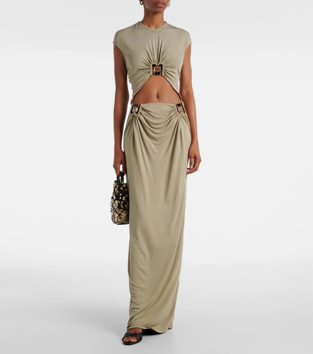 Christopher Esber - Duo Bezel Quartz jersey maxi dress