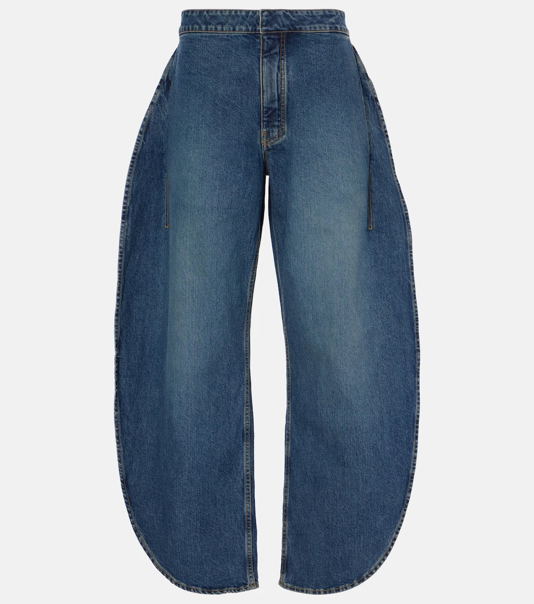 Alaïa - Petal high-rise barrel-leg jeans