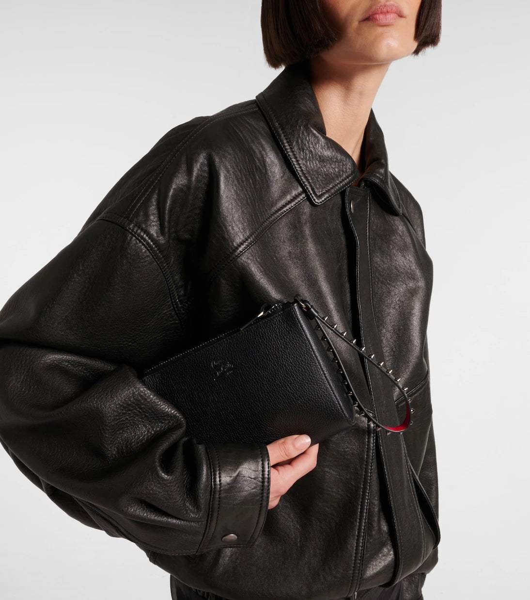 Christian Louboutin - Cabata Mini studded leather pouch