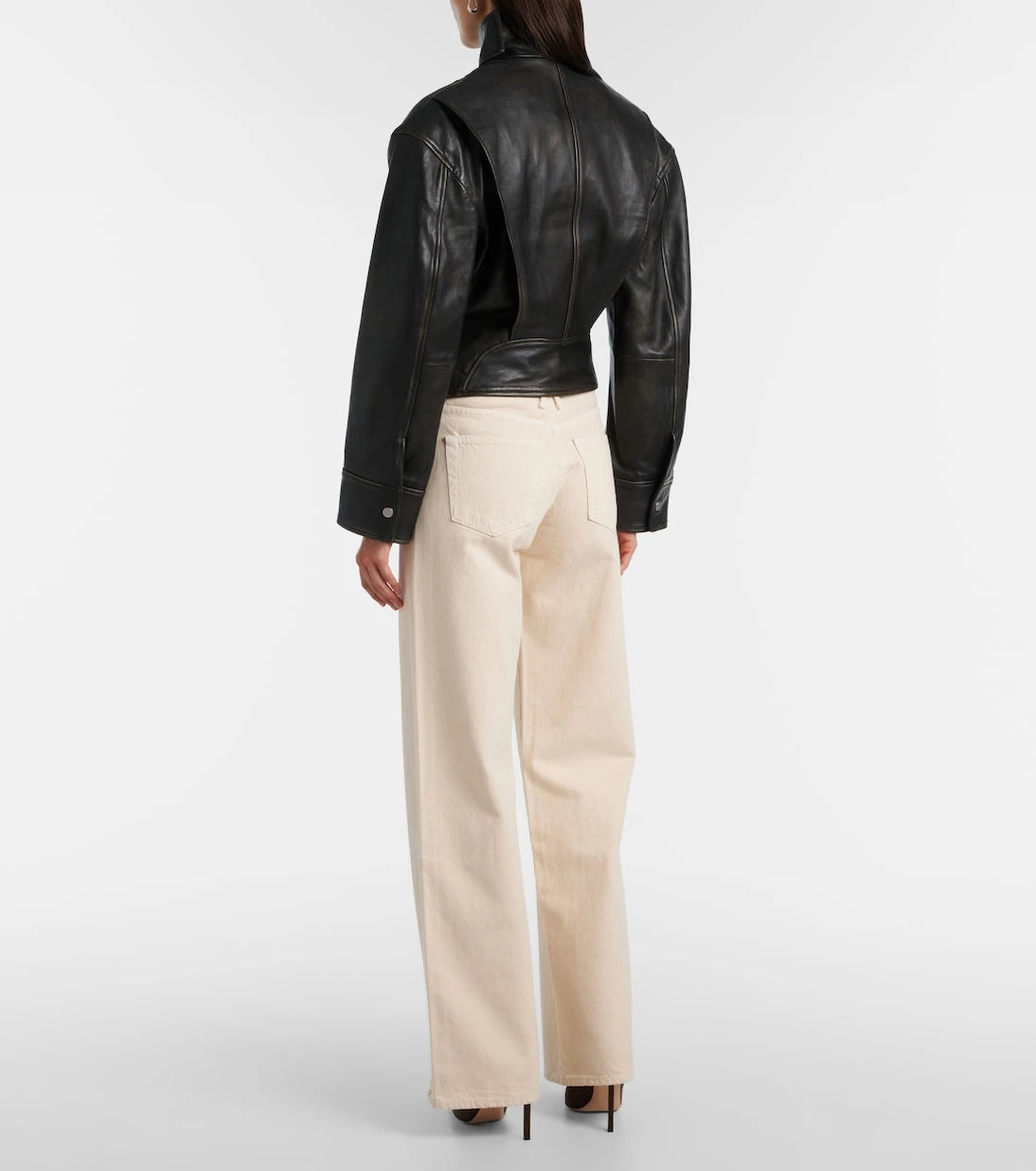 Christopher Esber - Burnished Eddie leather bomber jacket