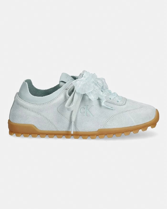 Calvin Klein LOW PROFILE RUN MG SUE DB LACES kadın deri spor ayakkabı