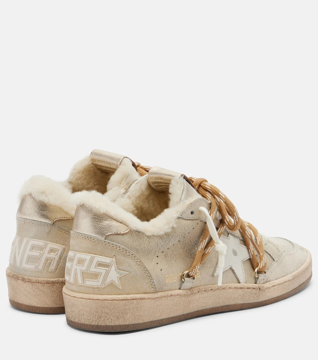 Golden Goose - Ball Star shearling-lined suede sneakers
