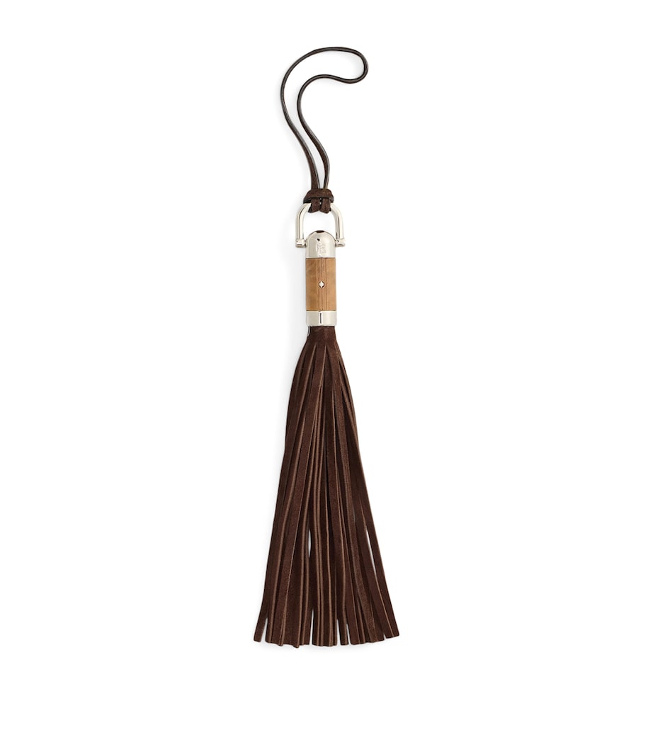 Brown Suede The Ralph Tassel Bag Charm