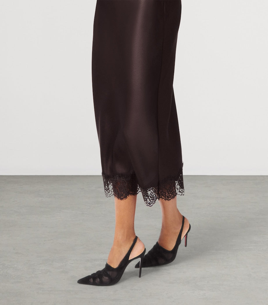 Circus Max Suede-Mesh Slingback Pumps 100