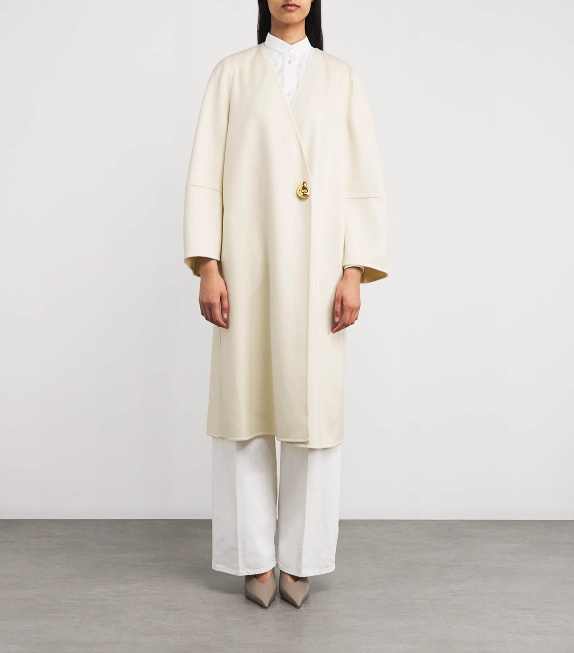 Fabiana Filippi White Cashmere Wrap Coat