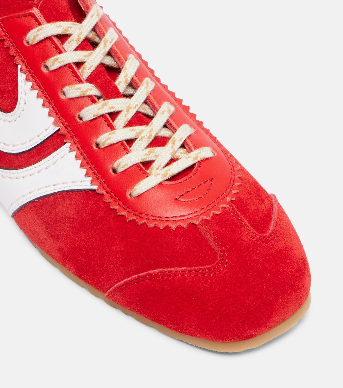 Dries Van Noten - Leather-trimmed suede sneakers