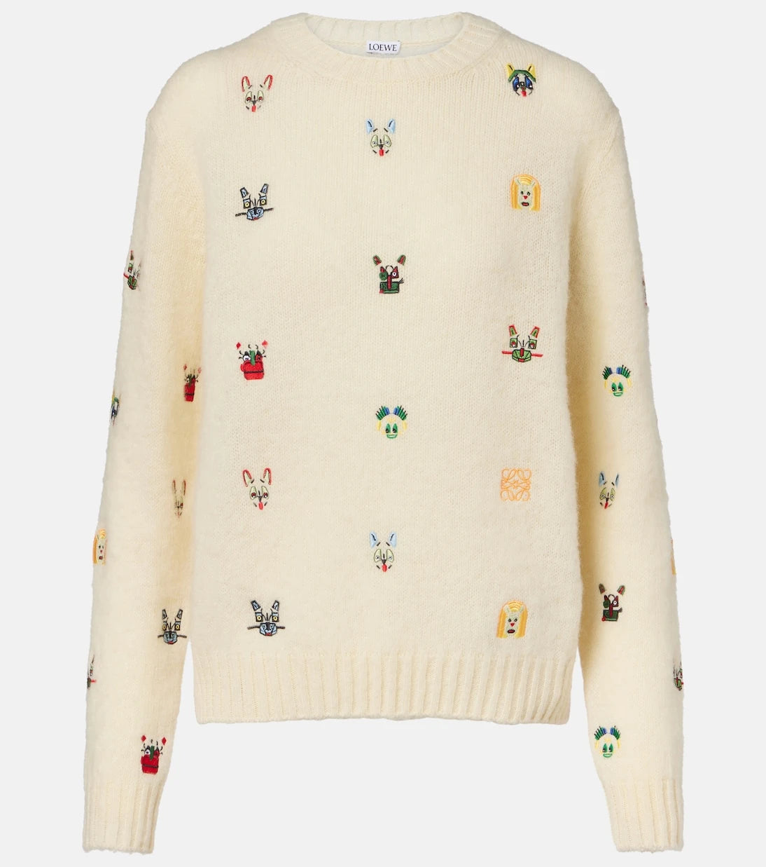 Loewe - x Louis Wain embroidered wool sweater