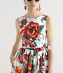 Dolce & Gabbana Multi Cotton Floral Print Midi Dress