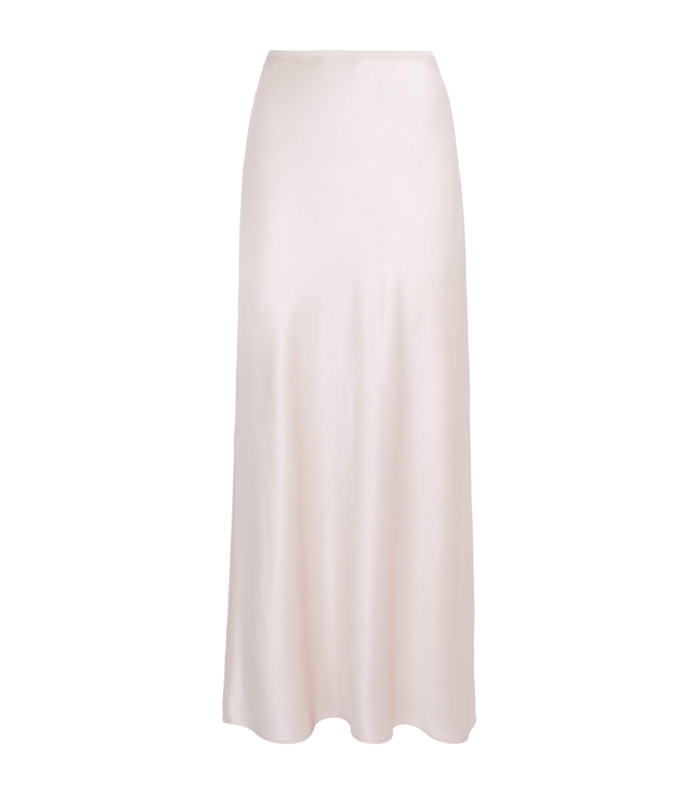 Silk Satin Isaak Maxi Skirt ROSE