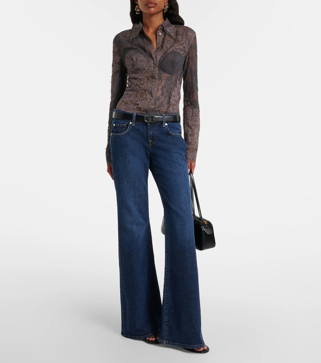 7 For All Mankind - Low-rise flared jeans