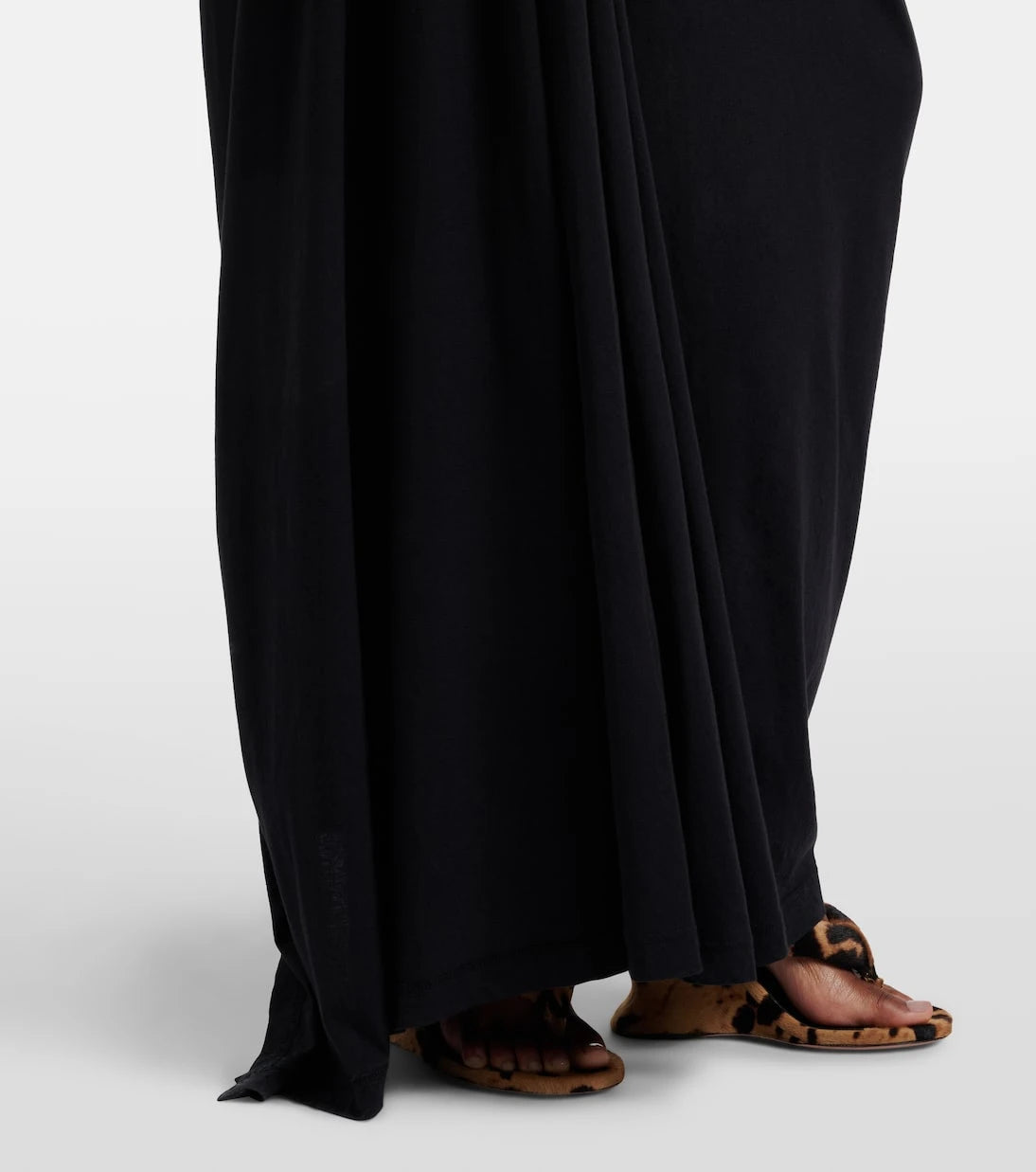 Balenciaga - Logo caped cotton jersey maxi dress
