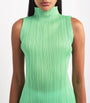 Pleats Please Issey Miyake Green New Colorful Basics 4 Sleeveless Top