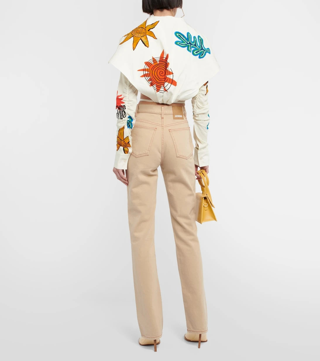 Jacquemus - La Chemise Meio printed cropped shirt