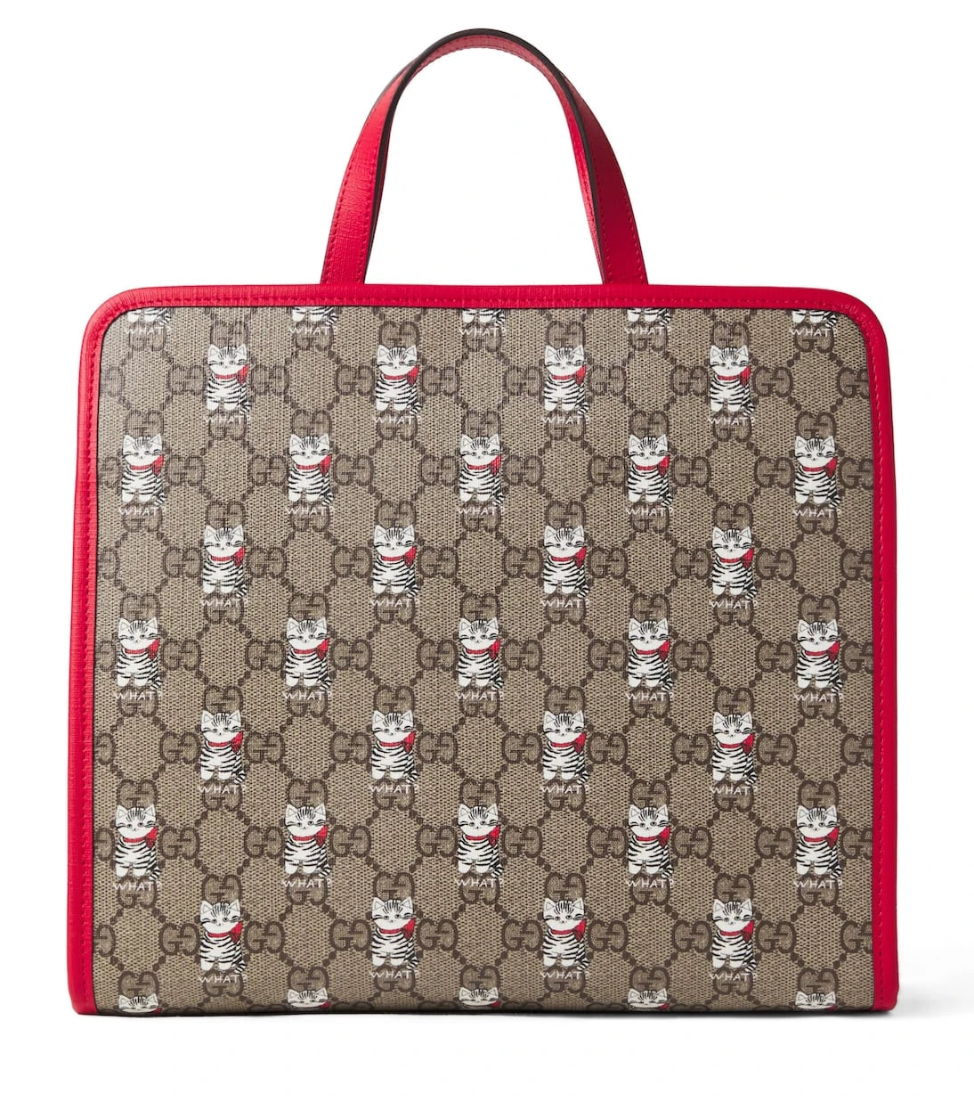 Gucci Kids - GG leather-trimmed canvas tote bag
