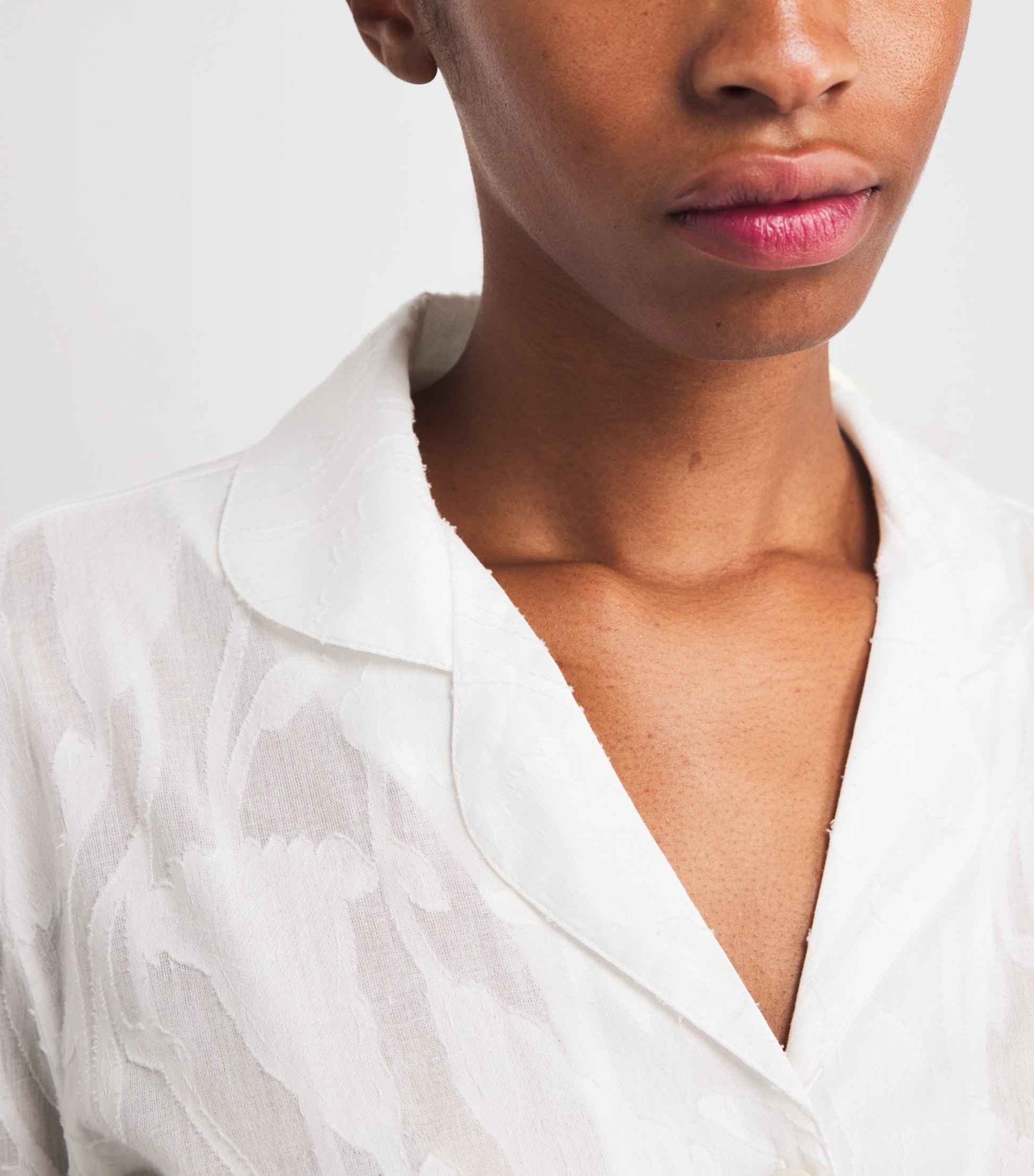 Ivory Floral Jacquard Pyjama Set