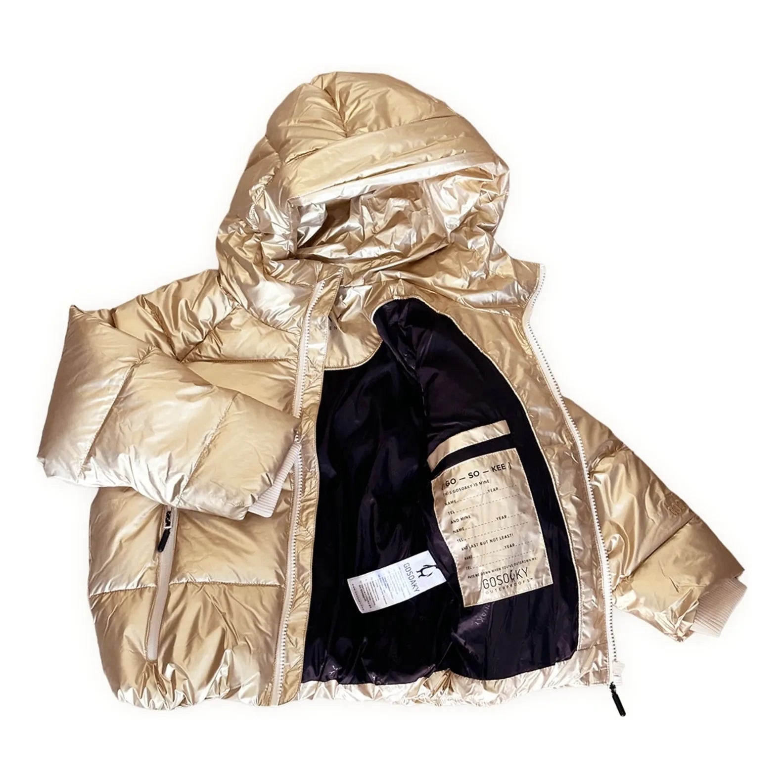 Gosoaky - Flashy Dragon waterproof jacket | Gold