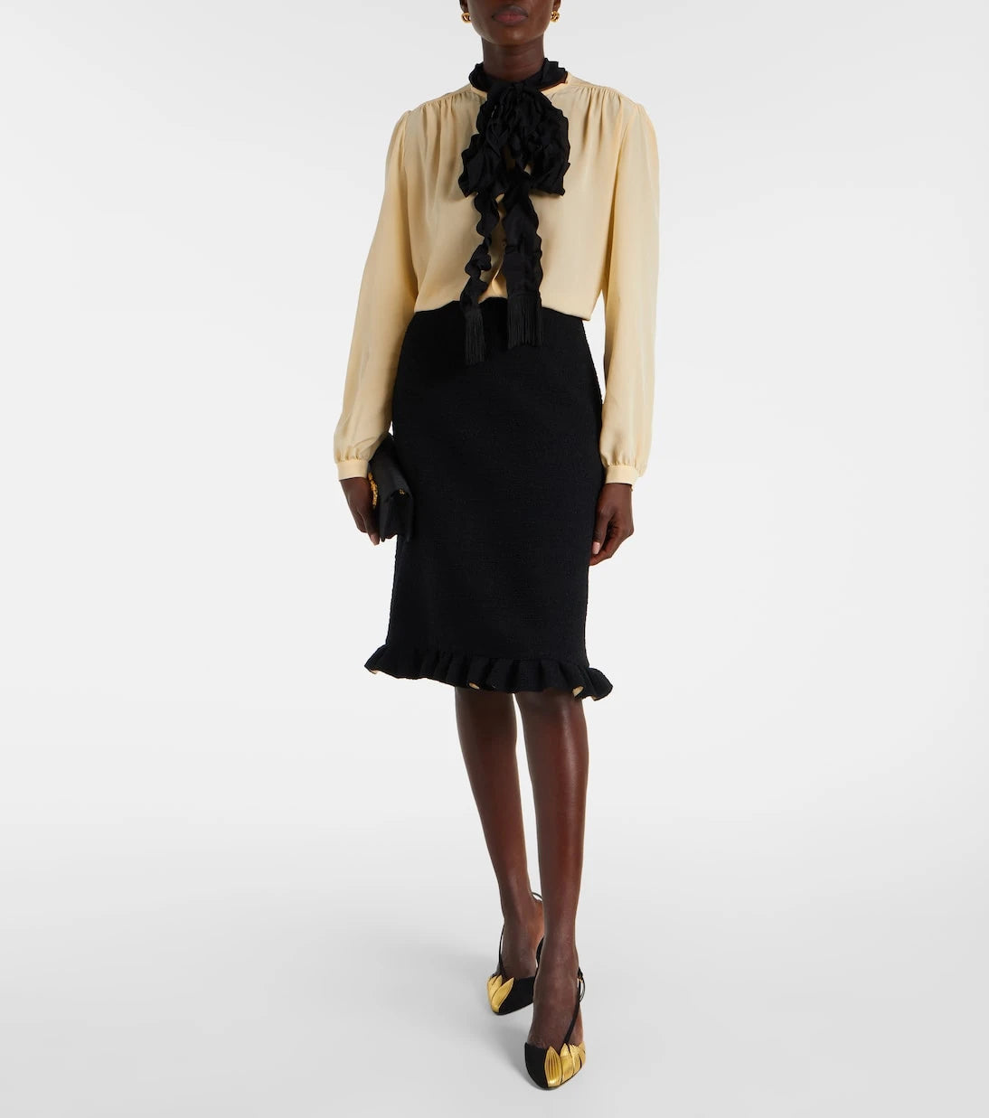 Valentino - Ruffled silk crêpe de chine blouse