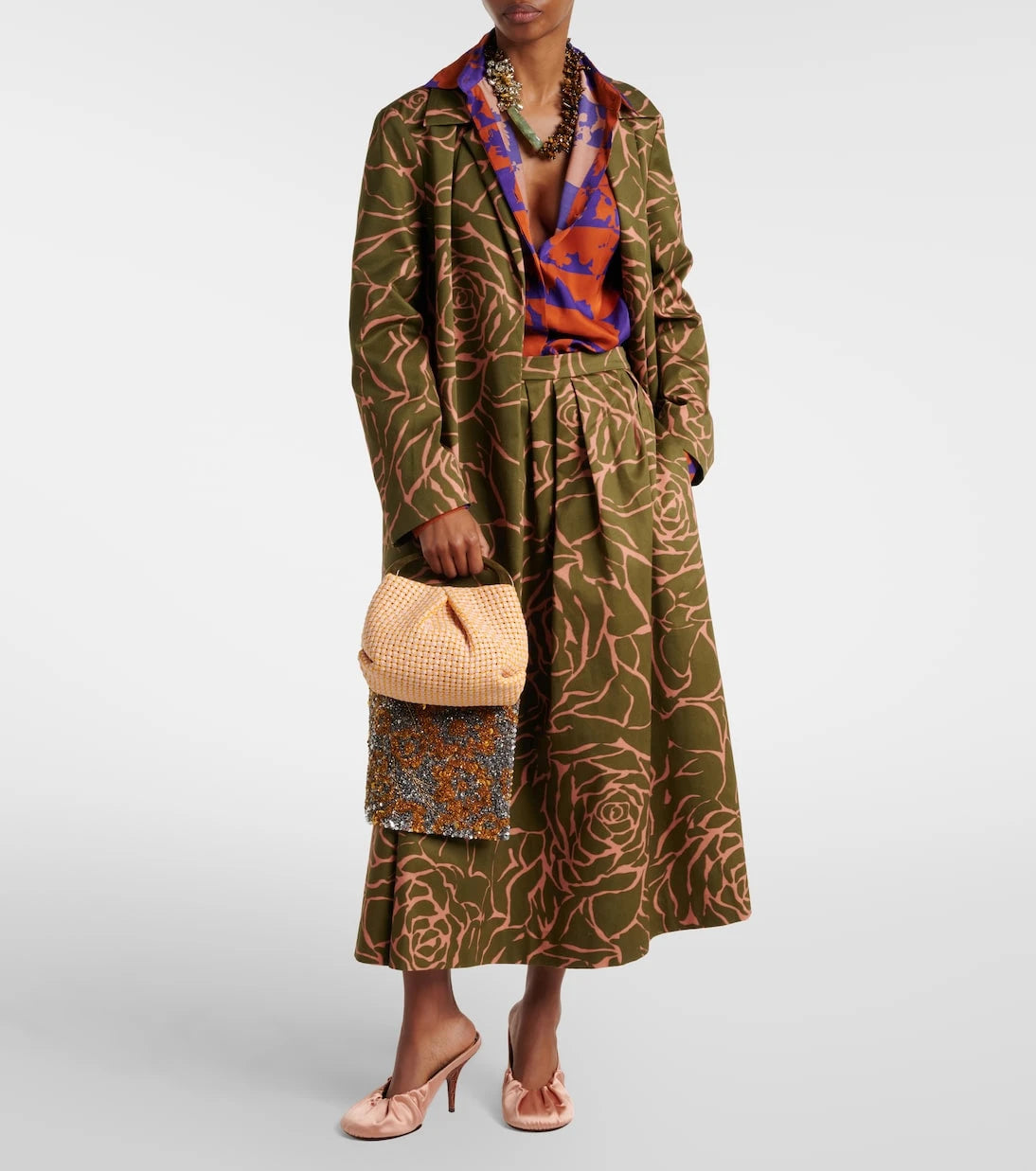 Dries Van Noten - Woven raffia-effect top-handle bag