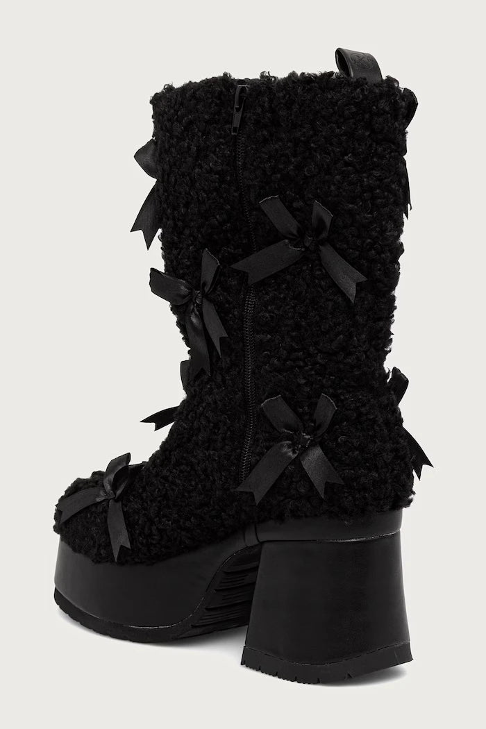 Kadın Kensei Shearling kalın topuklu bot