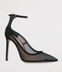 Aquazzura Black Mesh Love Affair Pumps 105