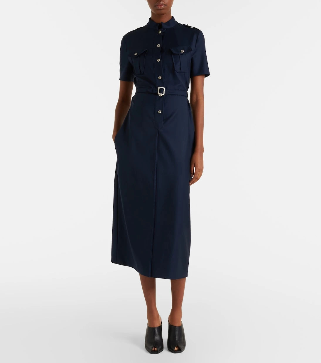 McQueen - Belted shirt dress