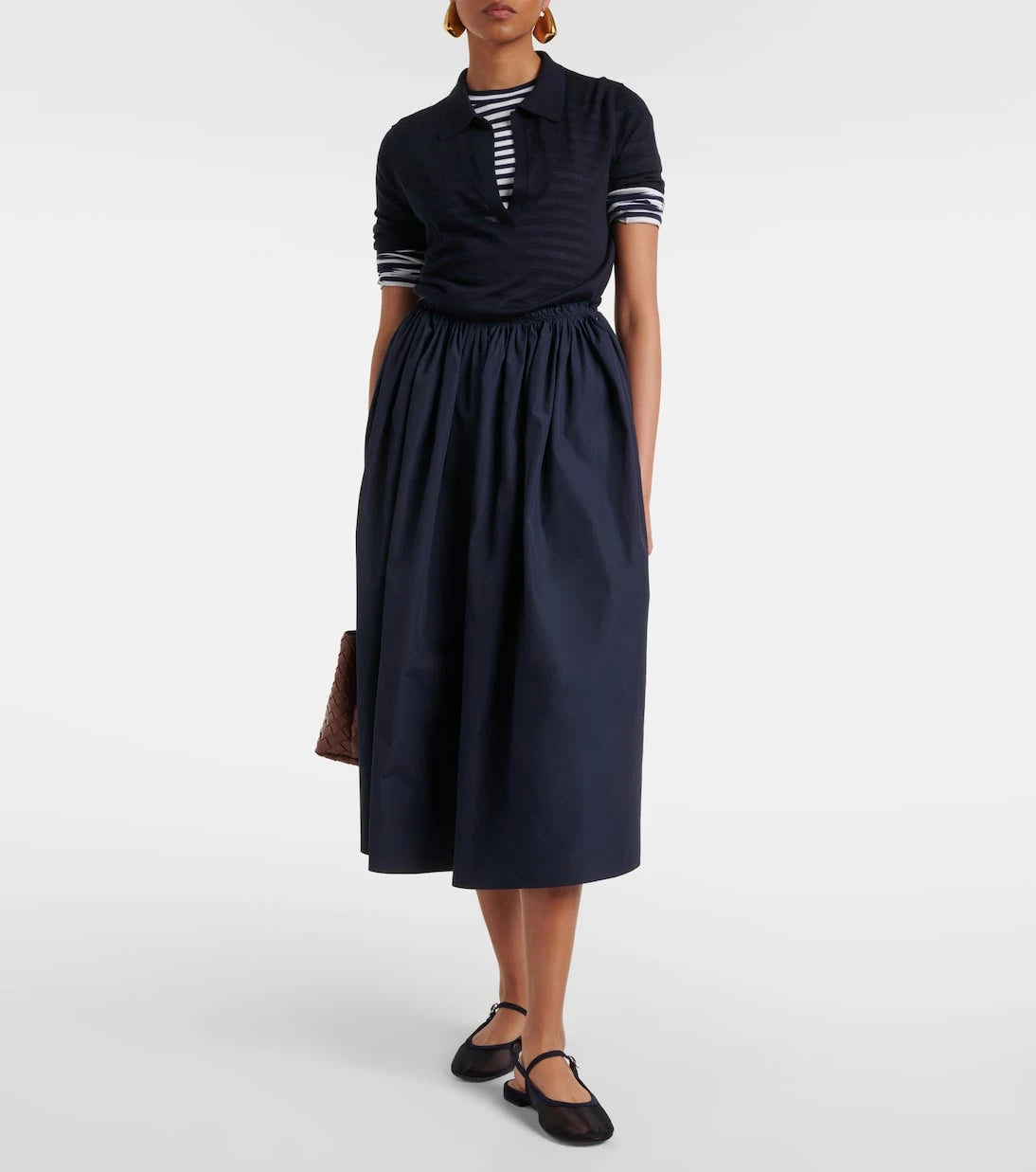 Gianvito Rossi - Leather-trimmed organza ballet flats