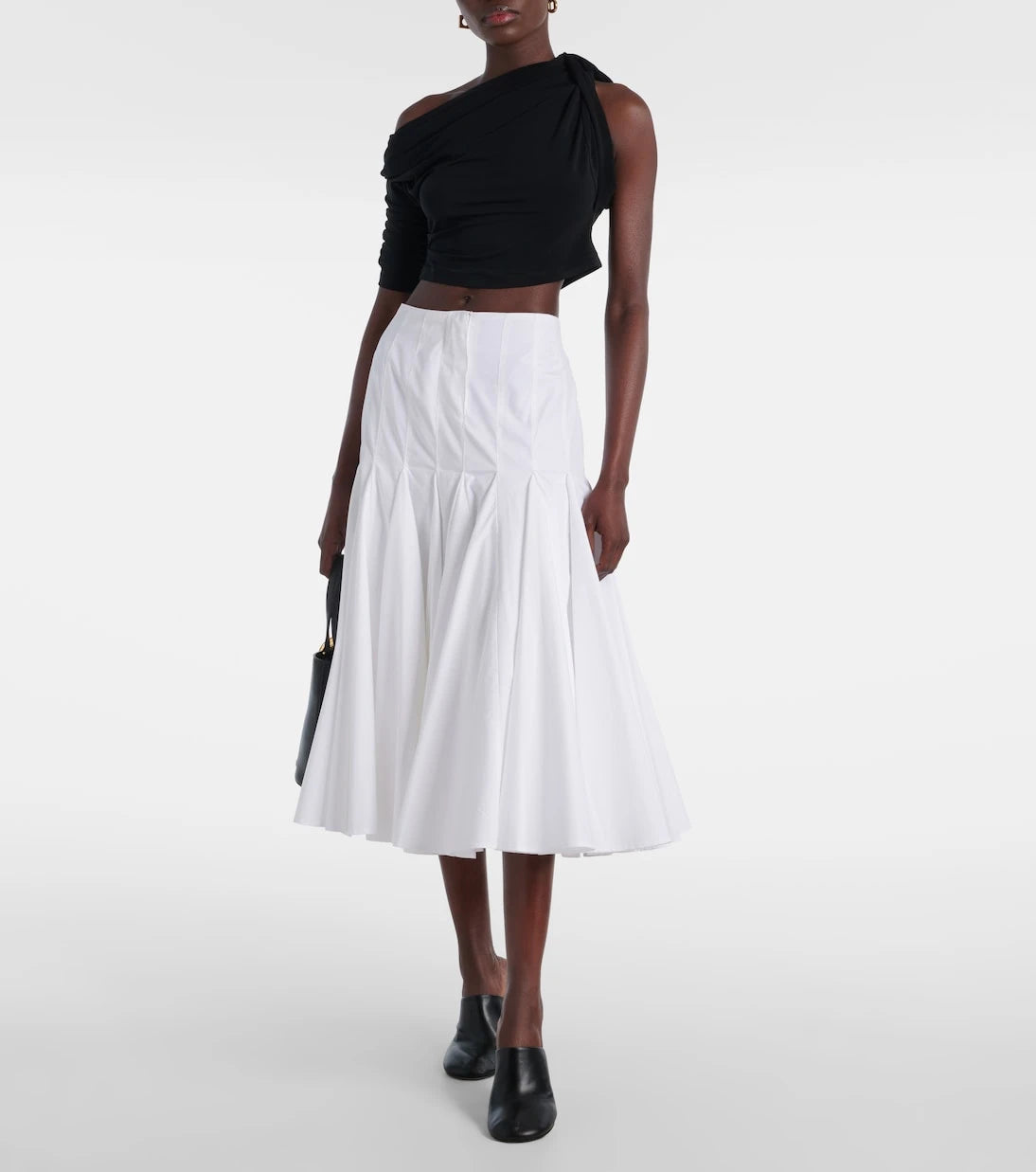 Jacquemus - Agave cotton poplin midi skirt