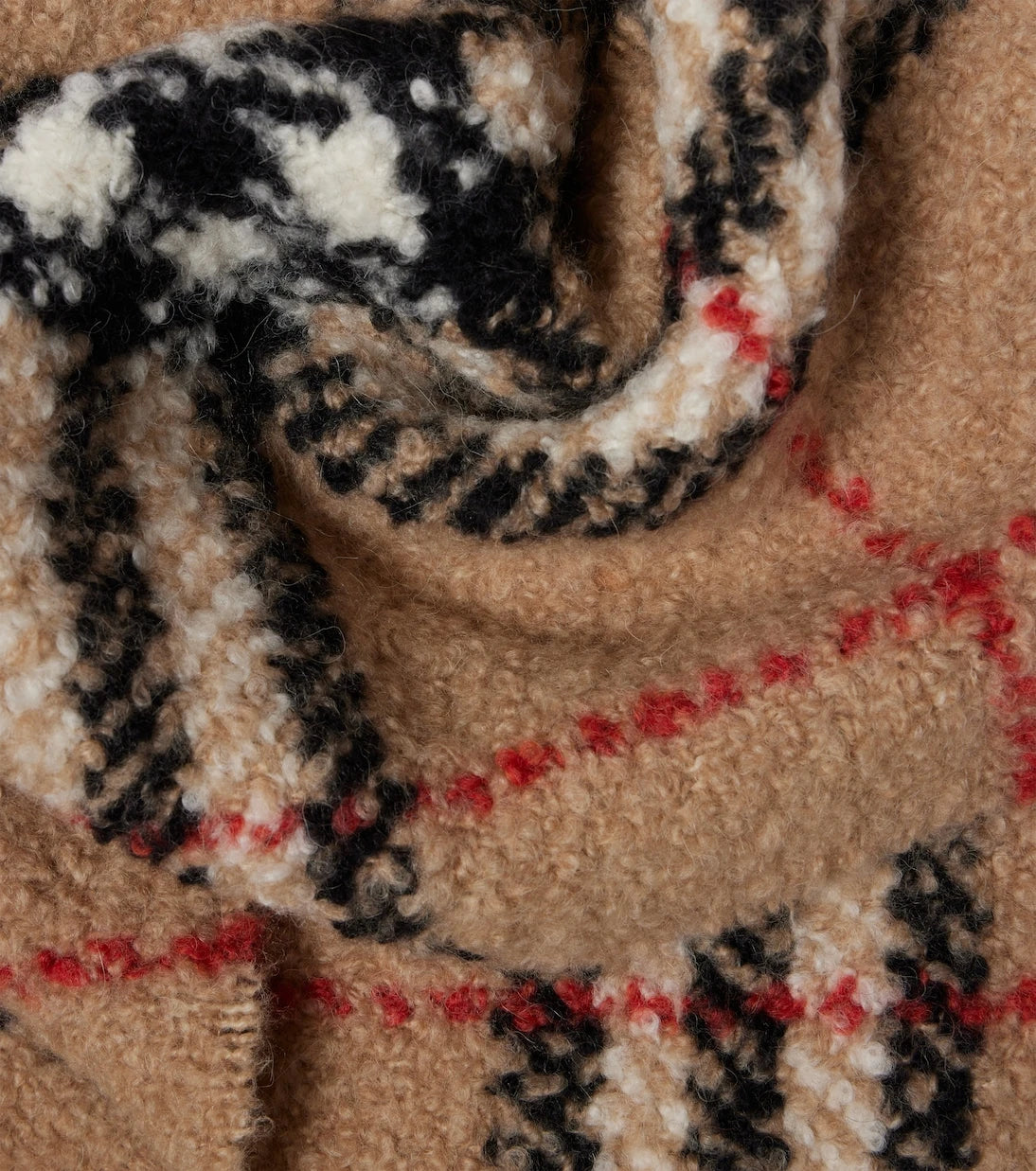 Burberry - Burberry Check alpaca and wool-blend scarf