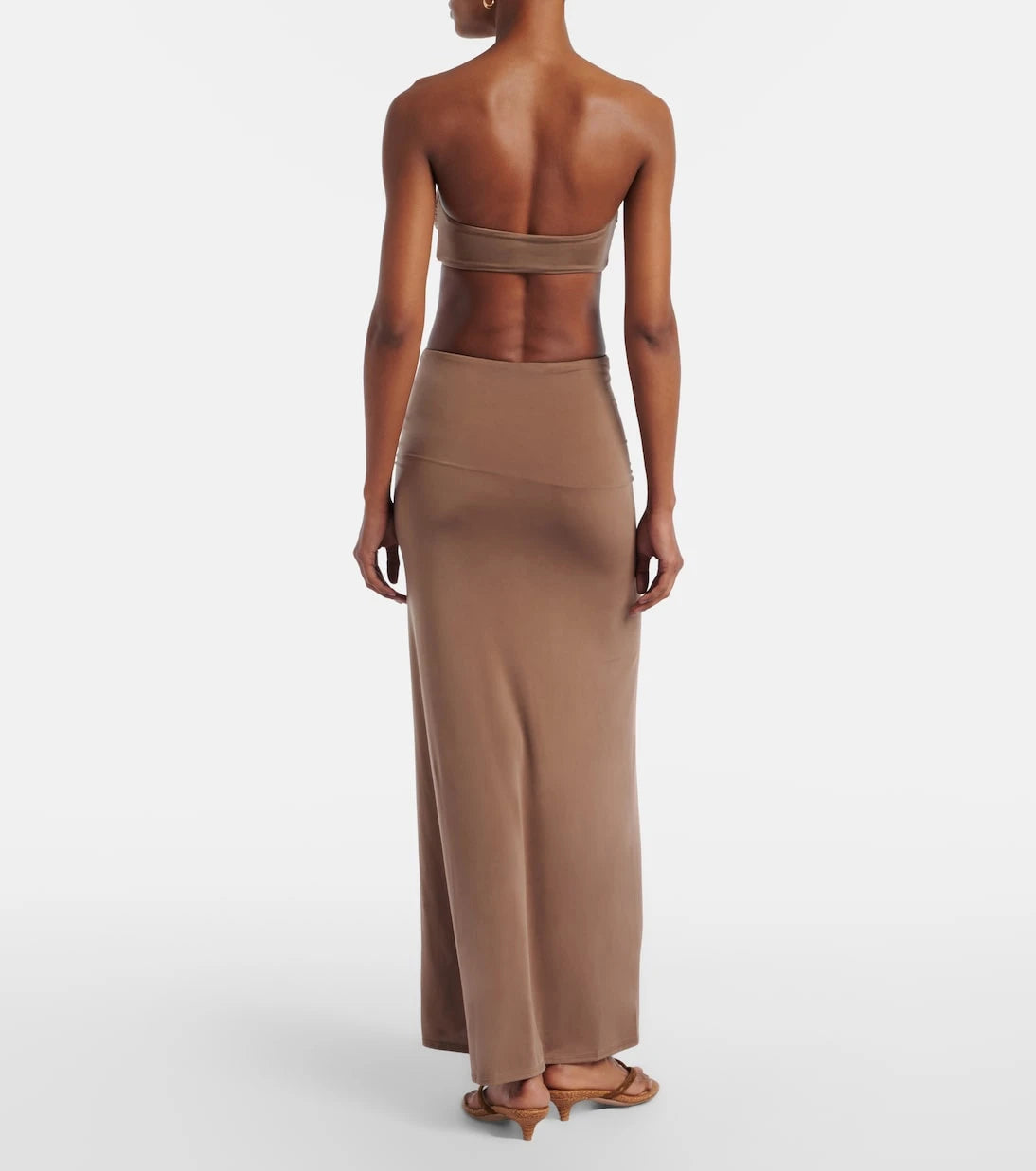 Jade Swim - Skyla ruched jersey maxi skirt