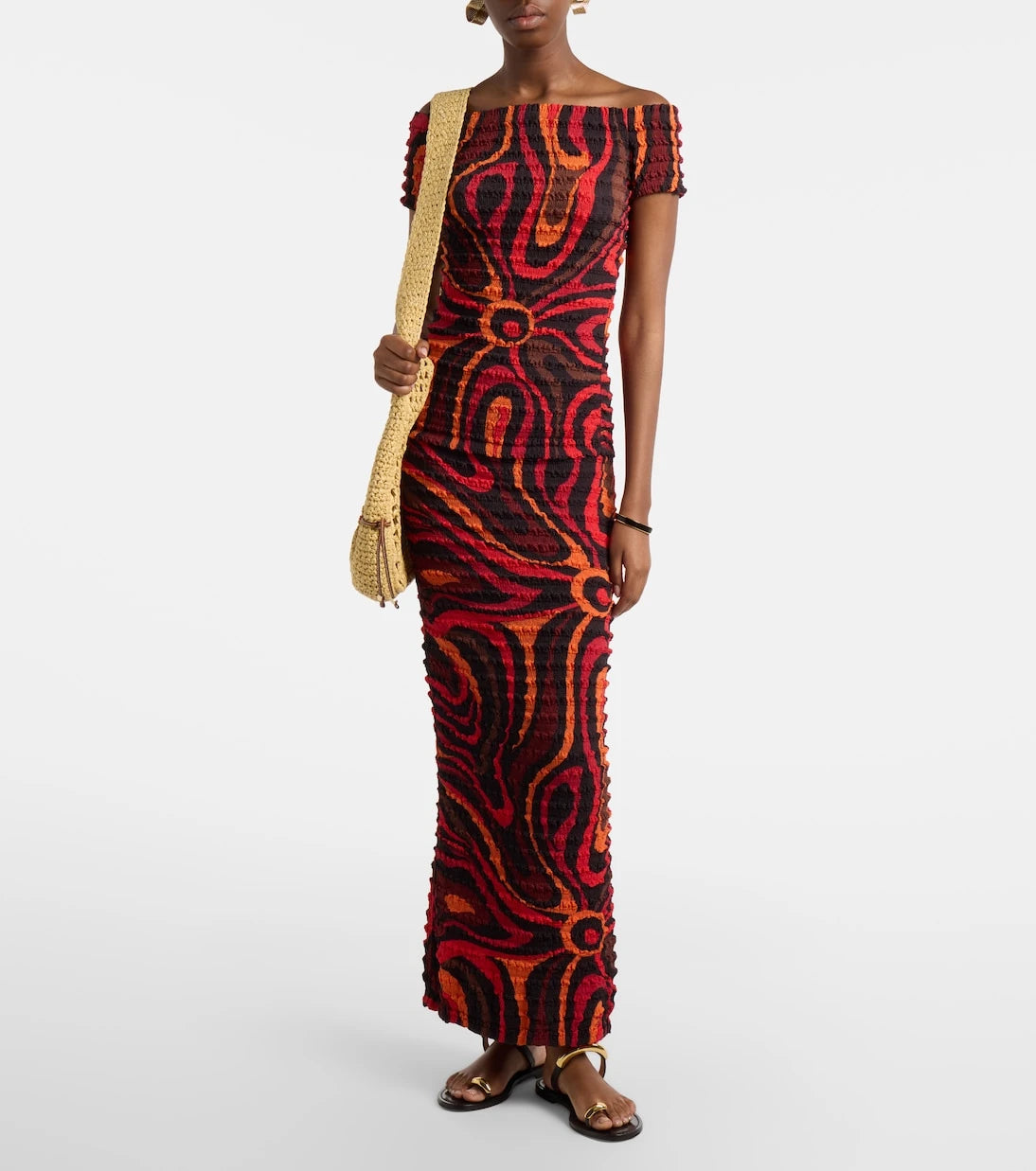 Pucci - Occhi smocked maxi skirt