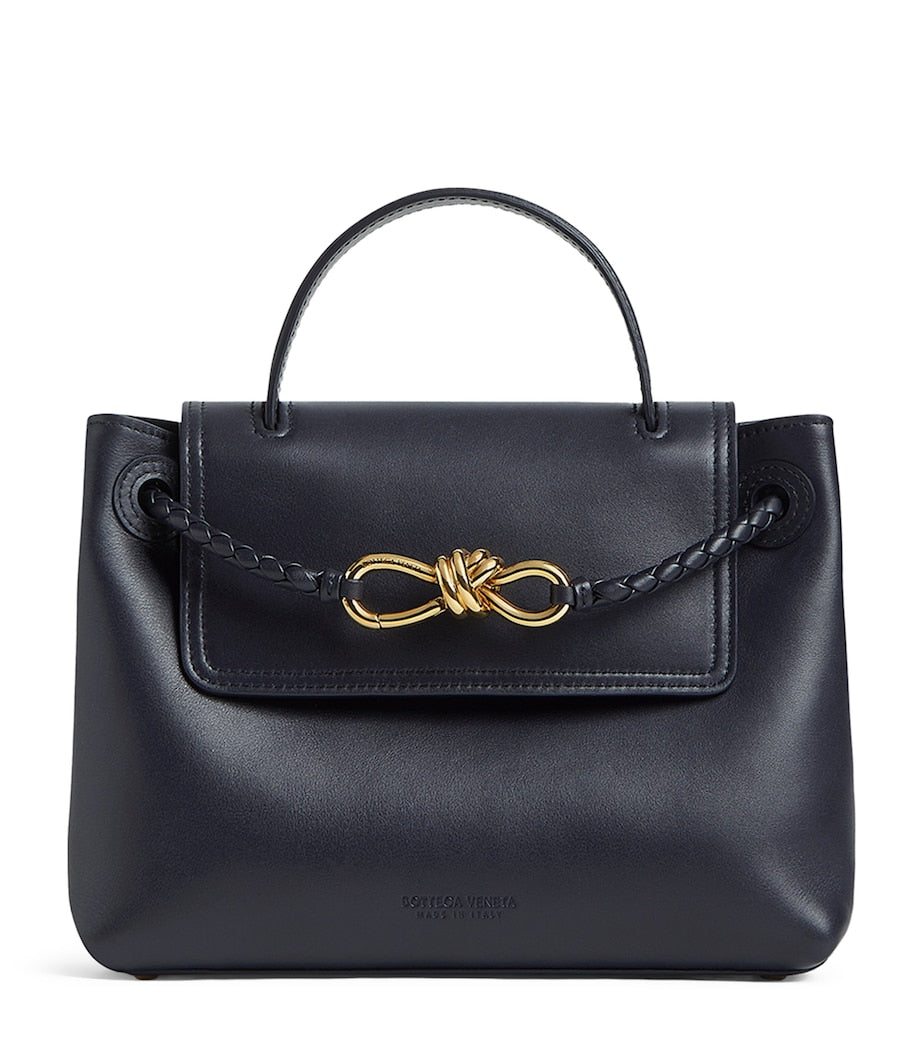 Blue Leather Ciao Ciao Top-Handle Bag
